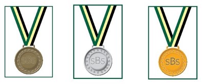 Gold silver bronze