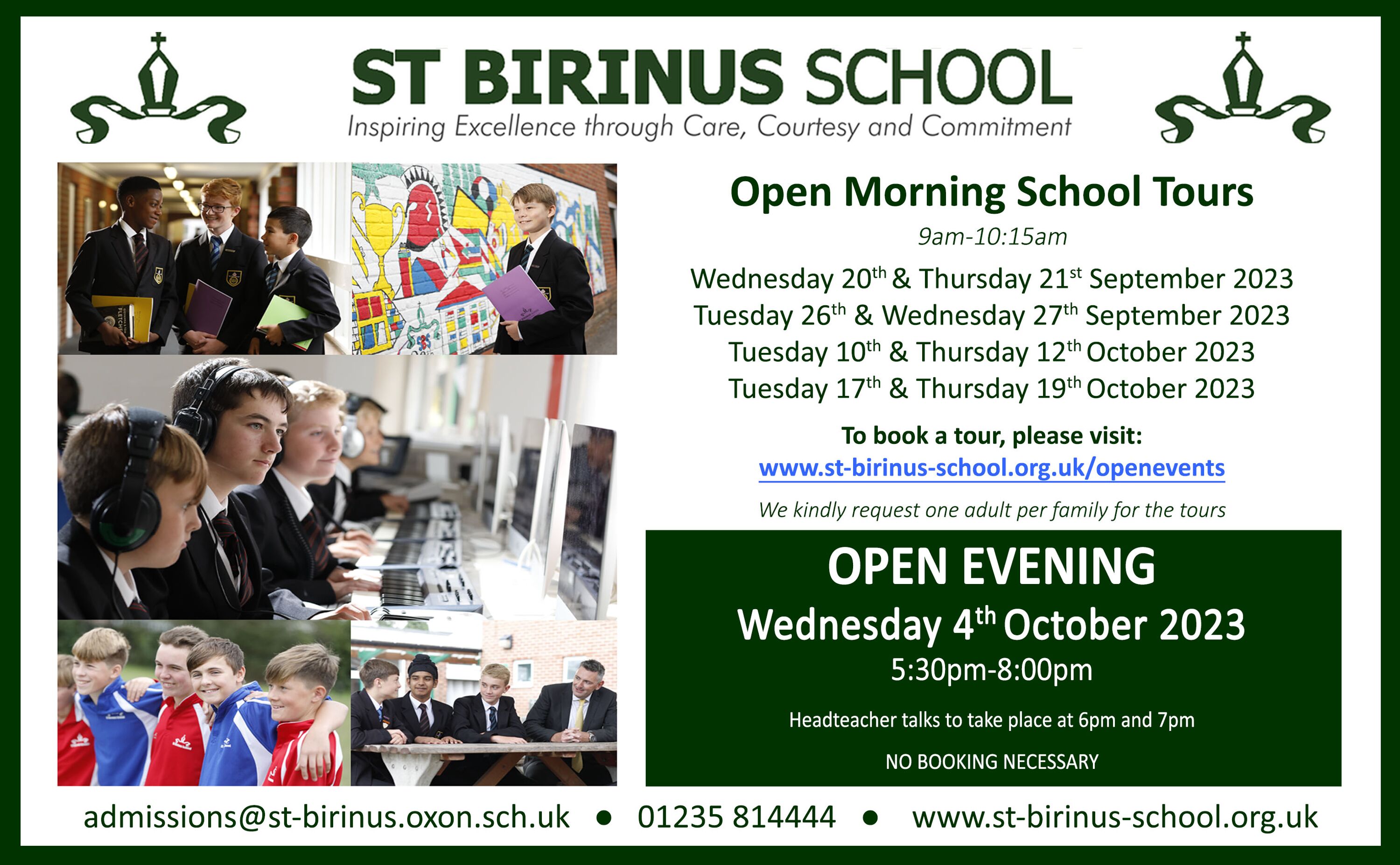 Please click here for details of our Open Evening and Open