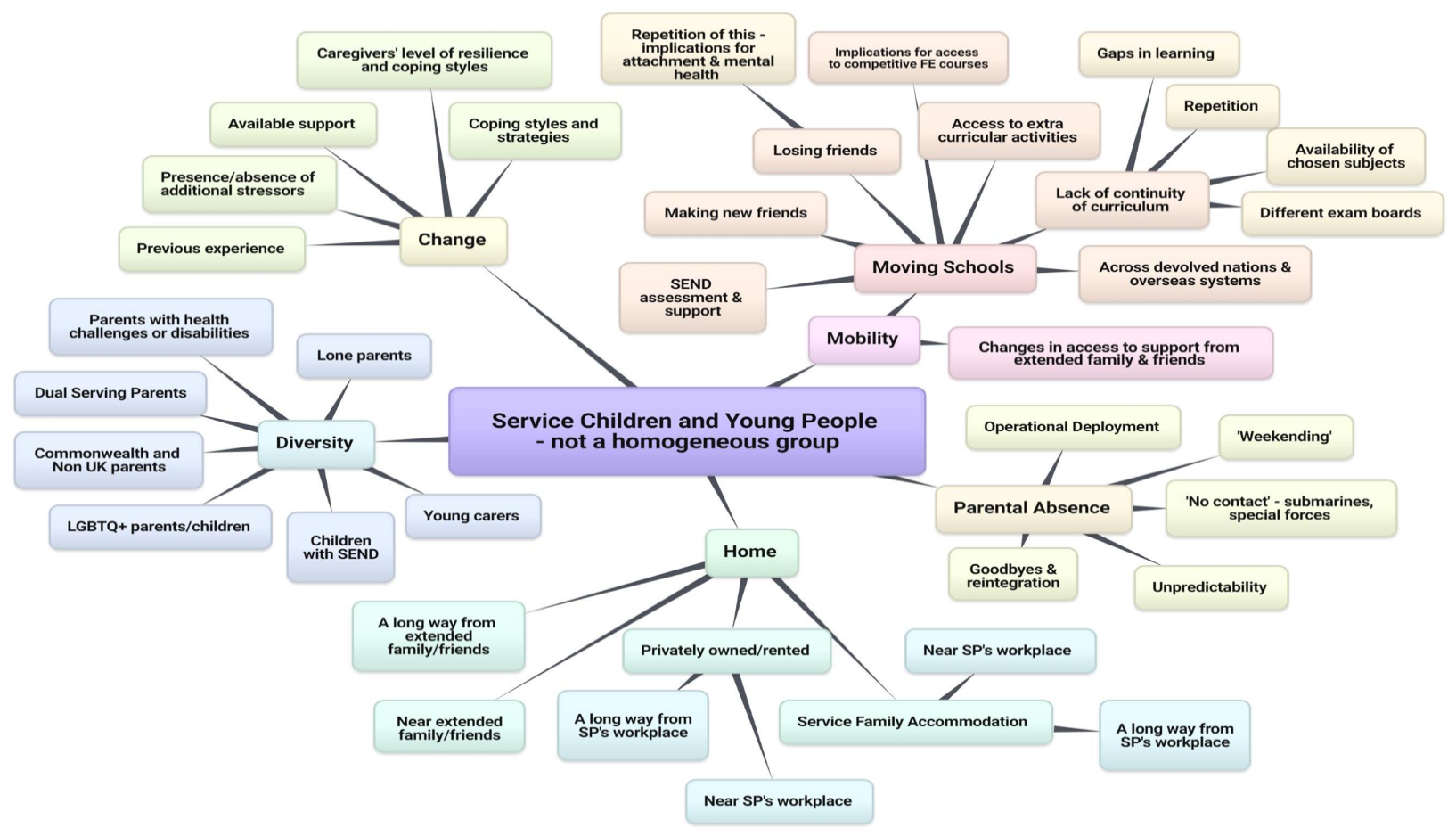 Service children   not a homogeneous group